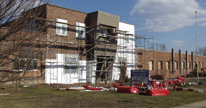 Kooltronic facility construction photo from 2002 transition period